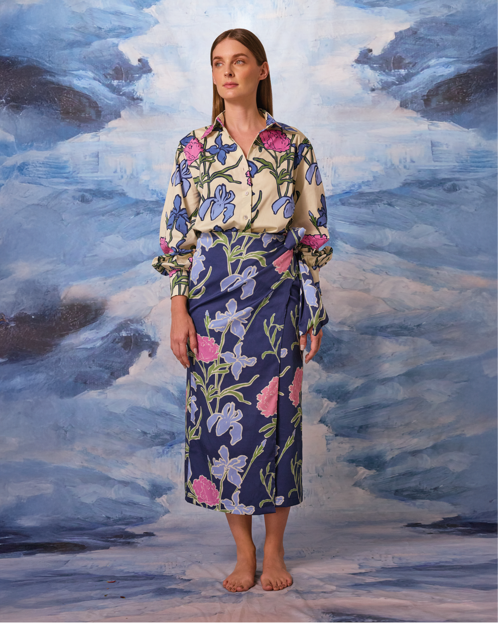 FLORACIÓN MIDI SKIRT