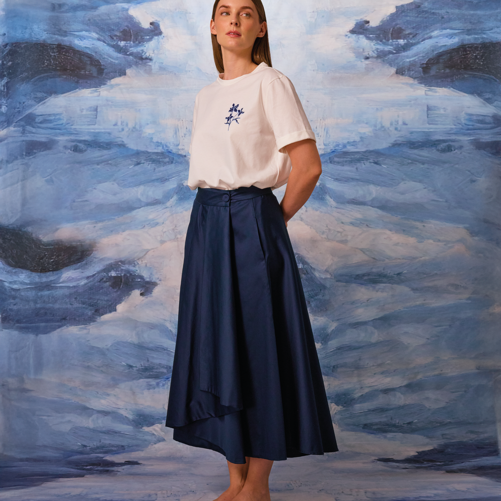 LA RAÍZ MIDI SKIRT - AZUL