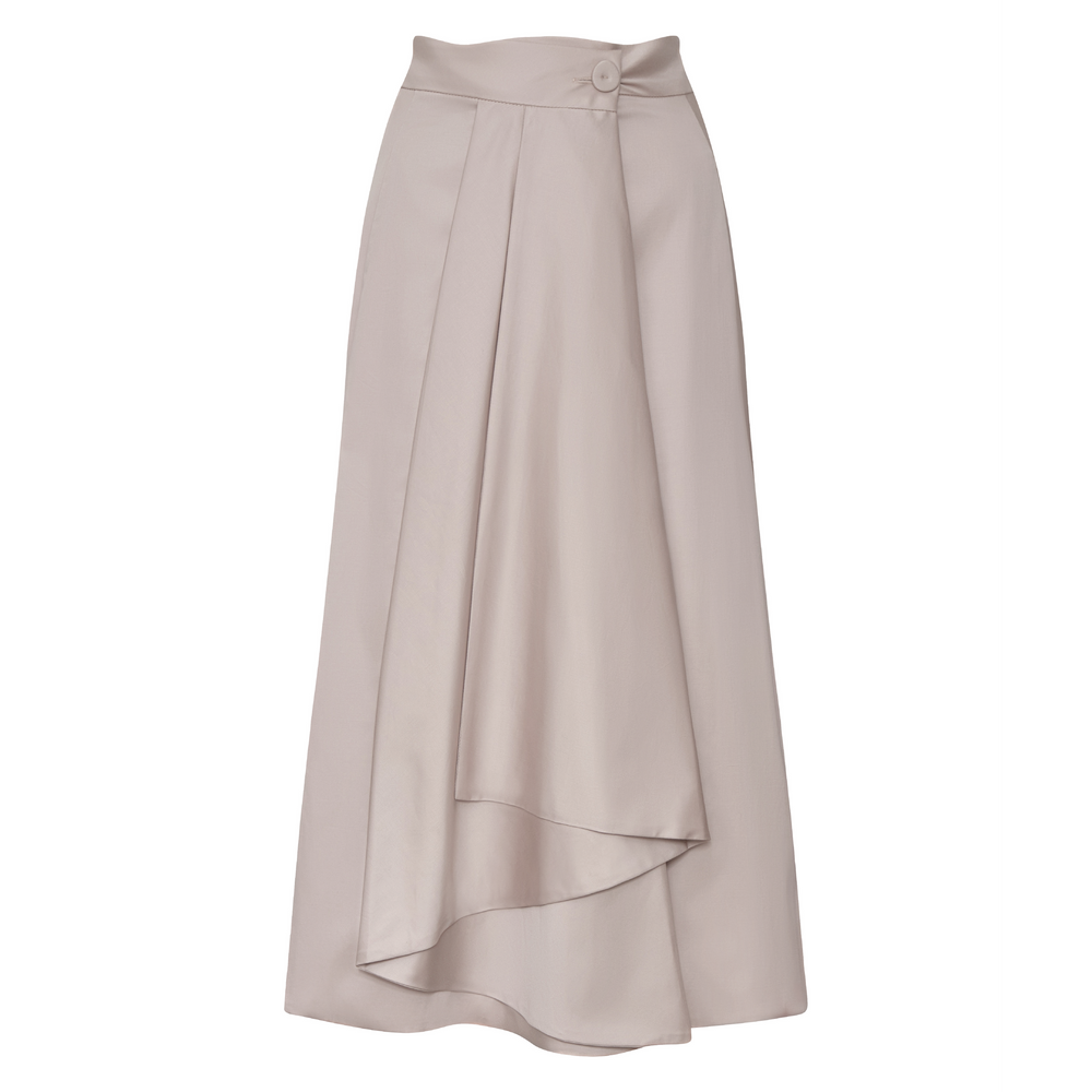 LA RAÍZ MIDI SKIRT - BEIGE