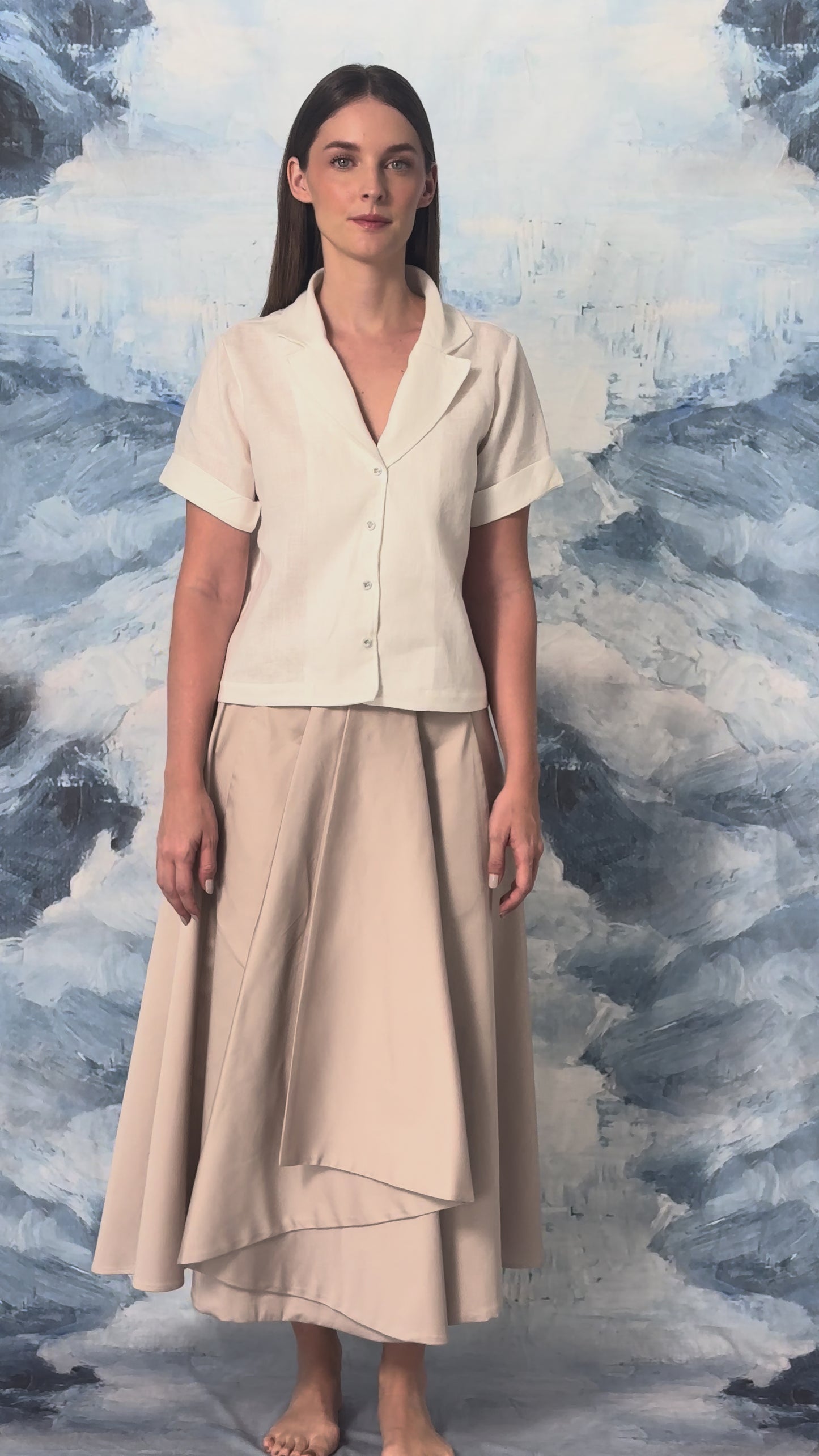 LA RAÍZ MIDI SKIRT - BEIGE